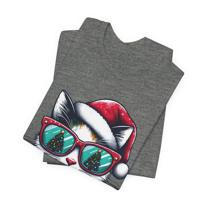 Meowy Christmas Funny Cool Cat Unisex T-Shirt
