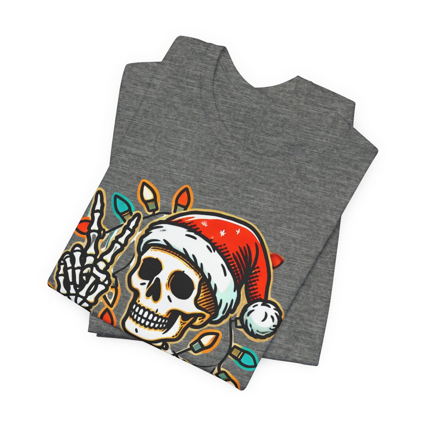 Merry And Bright Funny Skeleton Lights Christmas Unisex T-Shirt