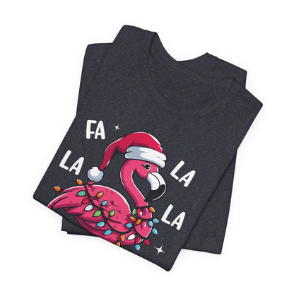 Fa La La-Mingo Funny Flamingo Unisex Christmas T-Shirt