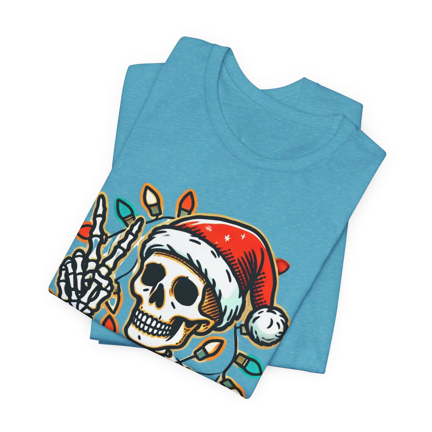 Merry And Bright Funny Skeleton Lights Christmas Unisex T-Shirt