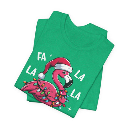 Fa La La-Mingo Funny Flamingo Unisex Christmas T-Shirt