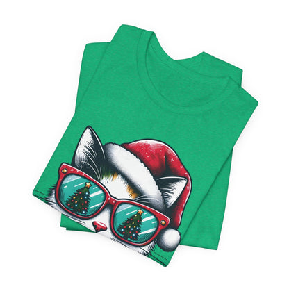Meowy Christmas Funny Cool Cat Unisex T-Shirt