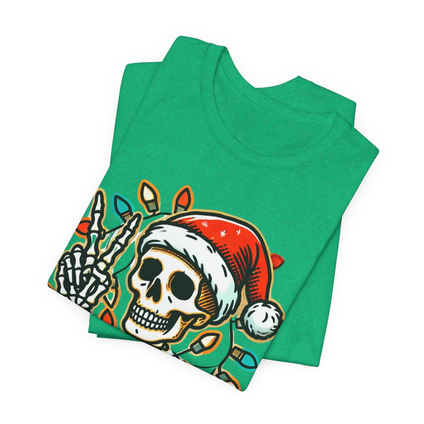 Merry And Bright Funny Skeleton Lights Christmas Unisex T-Shirt