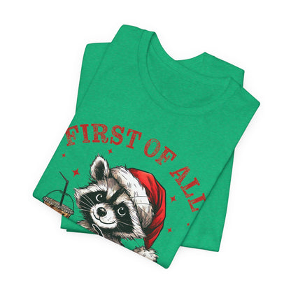 Raccoon I'm A Delight Funny Unisex Christmas T-Shirt