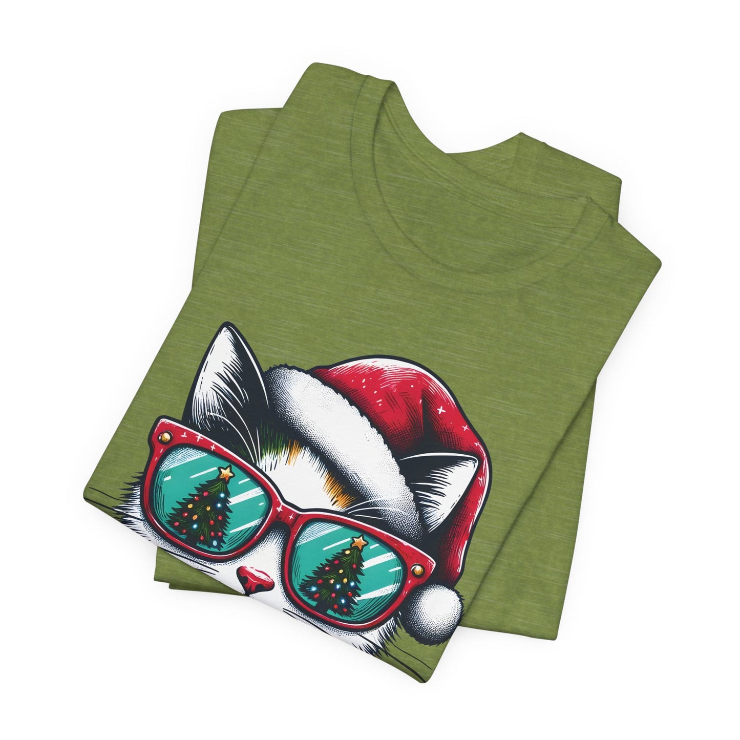 Meowy Christmas Funny Cool Cat Unisex T-Shirt