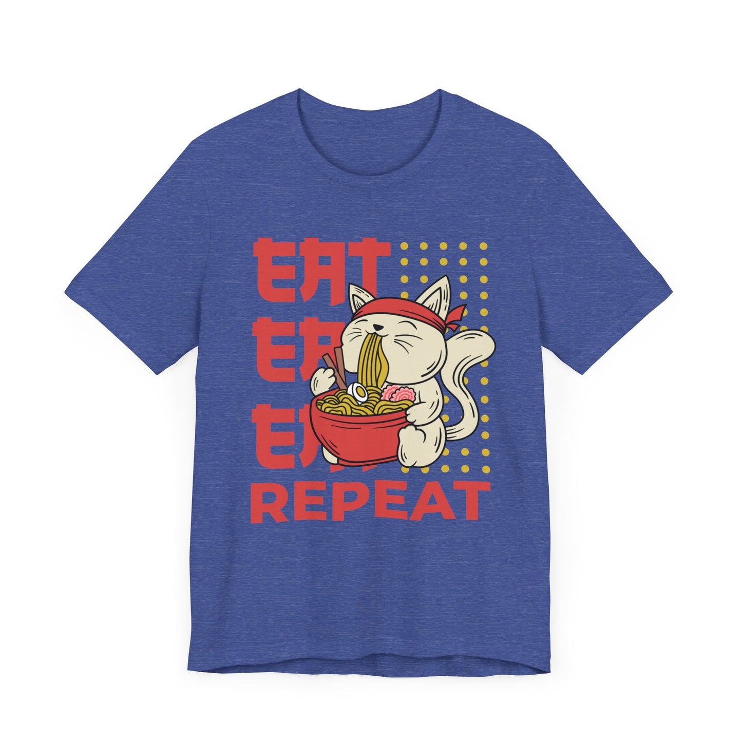 Eat Eat Repeat Cat Eating Ramen T-shirt