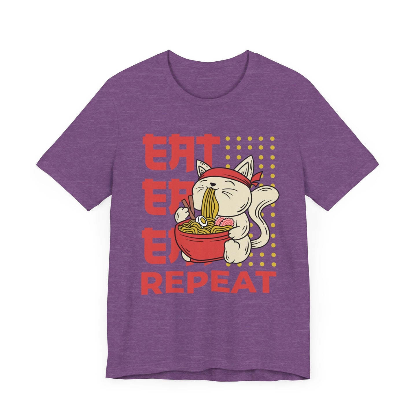 Eat Eat Repeat Cat Eating Ramen T-shirt