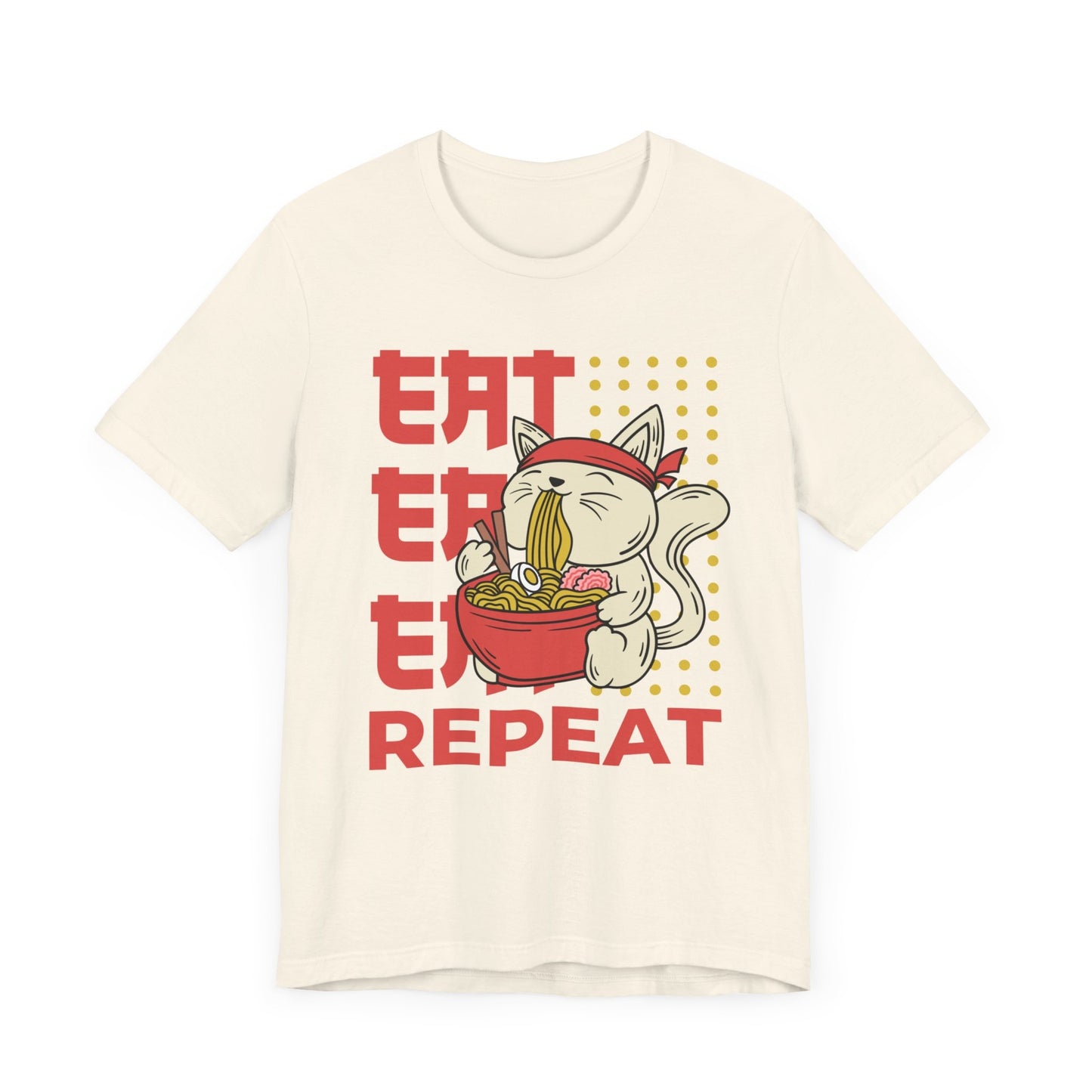 Eat Eat Repeat Cat Eating Ramen T-shirt