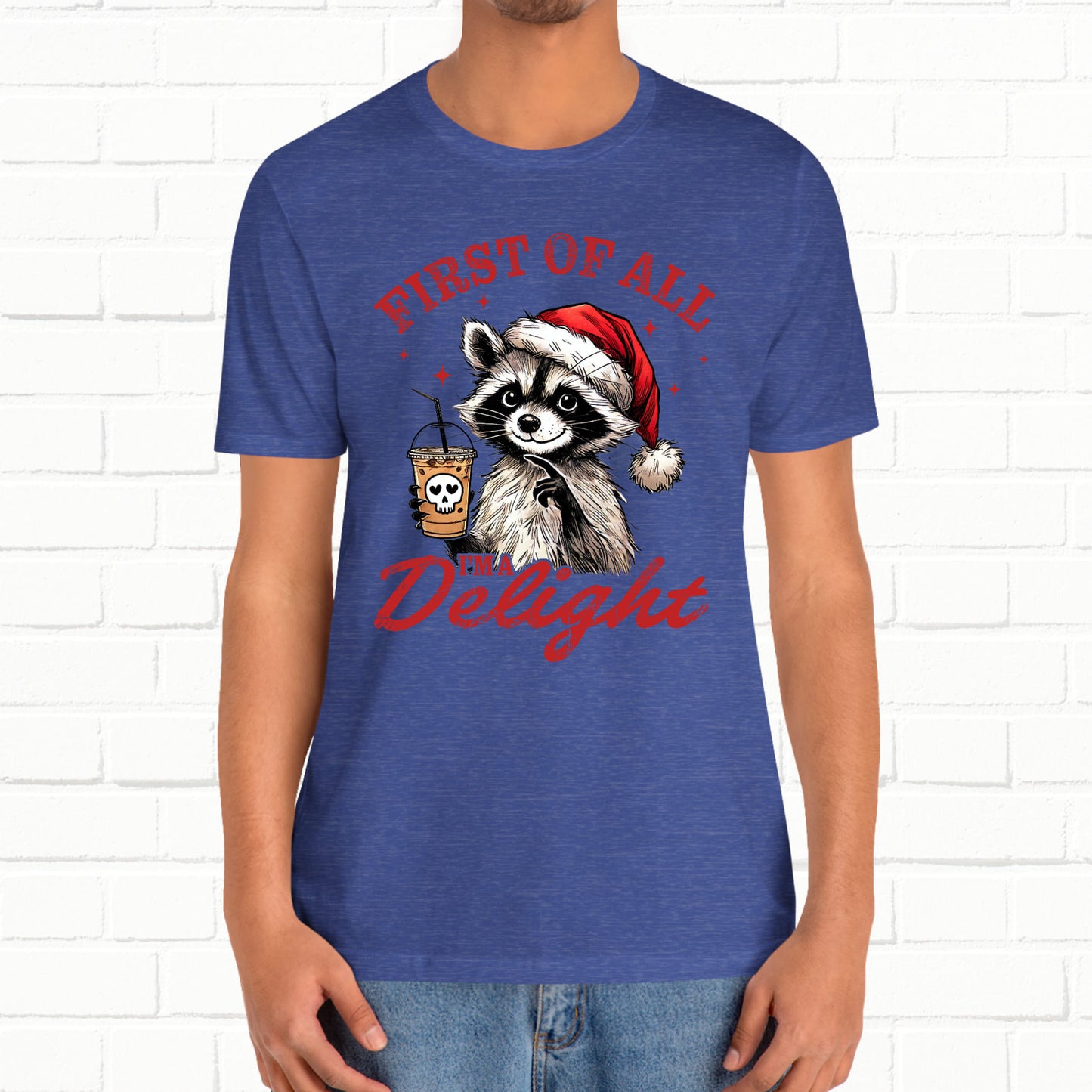 Raccoon I'm A Delight Funny Unisex Christmas T-Shirt