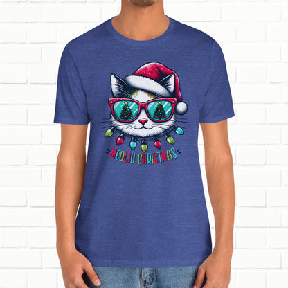 Meowy Christmas Funny Cool Cat Unisex T-Shirt