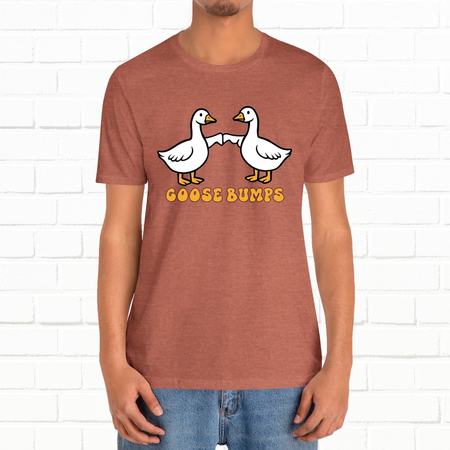 Goosebumps Ducks Geese Fist Pumping Funny Unisex Friendship Good Vibes T-shirt