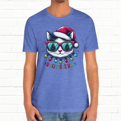 Meowy Christmas Funny Cool Cat Unisex T-Shirt
