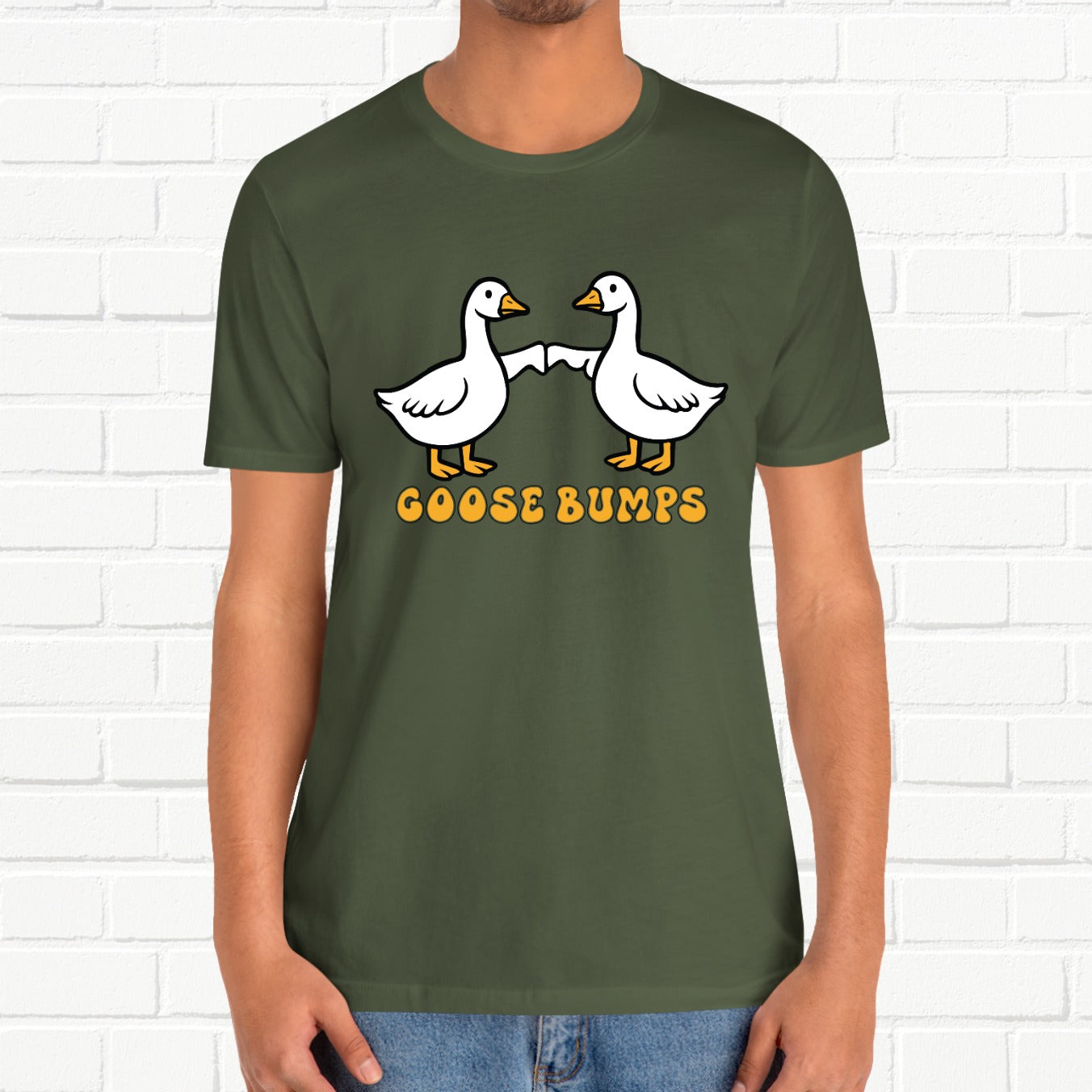 Goosebumps Ducks Geese Fist Pumping Funny Unisex Friendship Good Vibes T-shirt