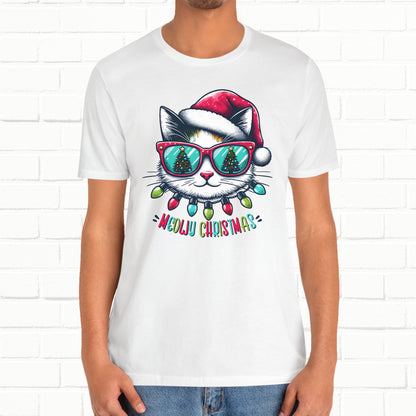 Meowy Christmas Funny Cool Cat Unisex T-Shirt