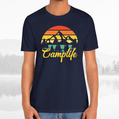Camplife Hiking Outdoors Retro Sunset Unisex T-Shirt