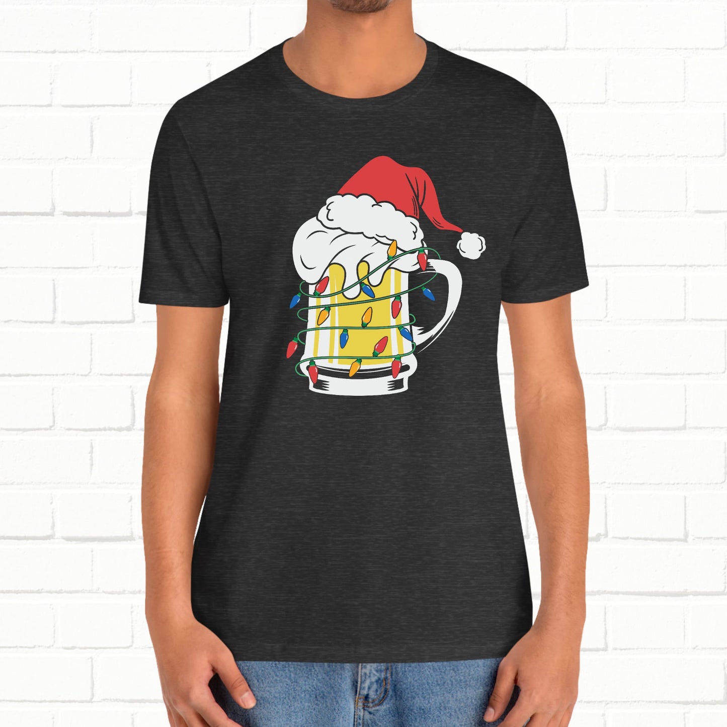 Christmas Beer And Lights Funny Unisex T-Shirt