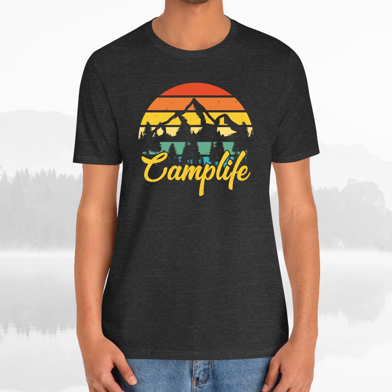 Camplife Hiking Outdoors Retro Sunset Unisex T-Shirt