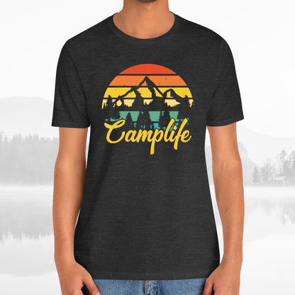 Camplife Hiking Outdoors Retro Sunset Unisex T-Shirt