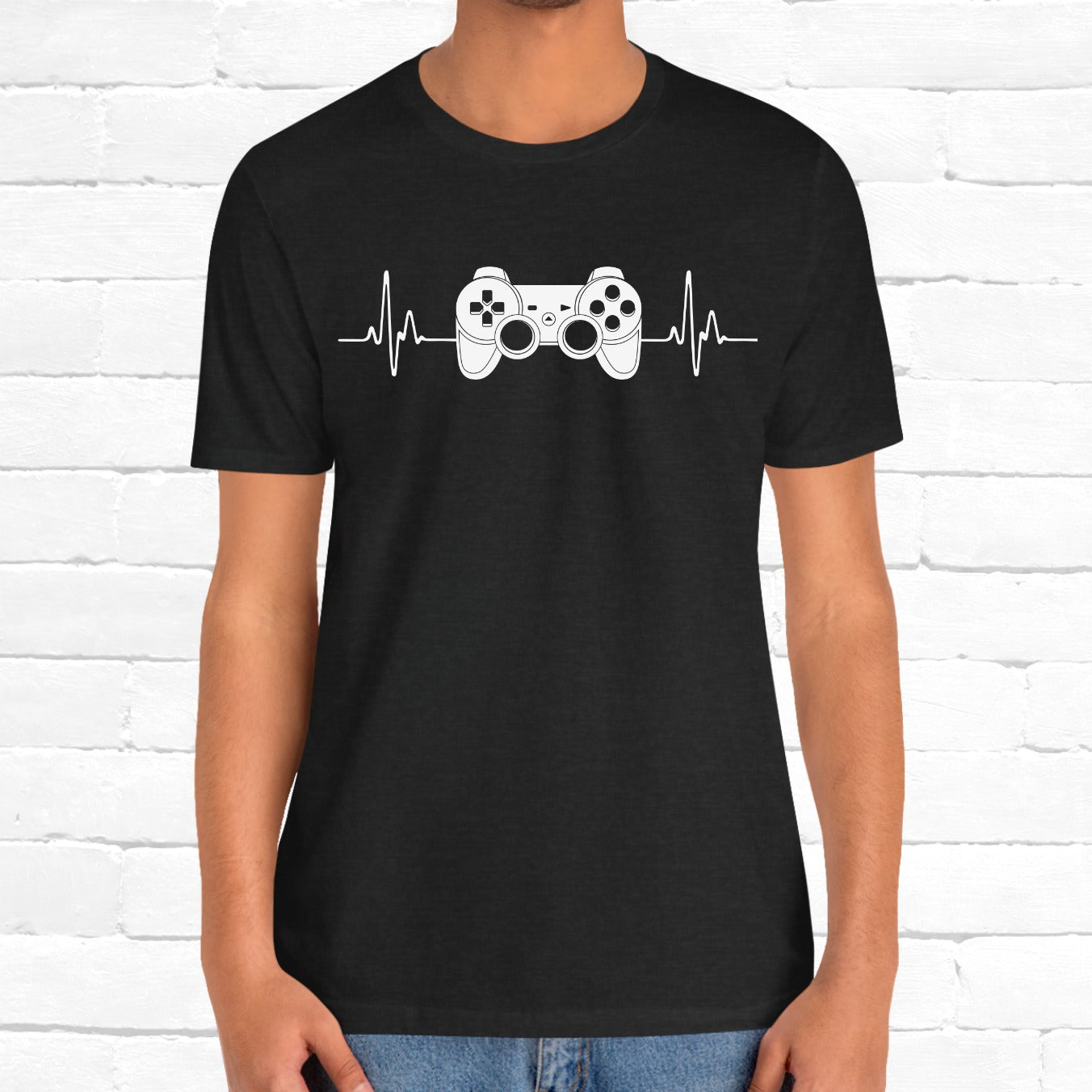 Heartbeat Gaming Game Controller Unisex Hiking T-Shirt