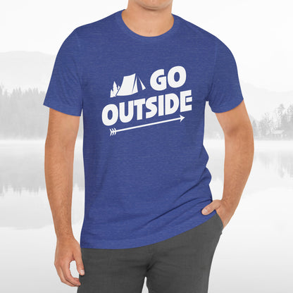 Go Outside Outdoors Hiking Camping Funny Unisex T-Shirt