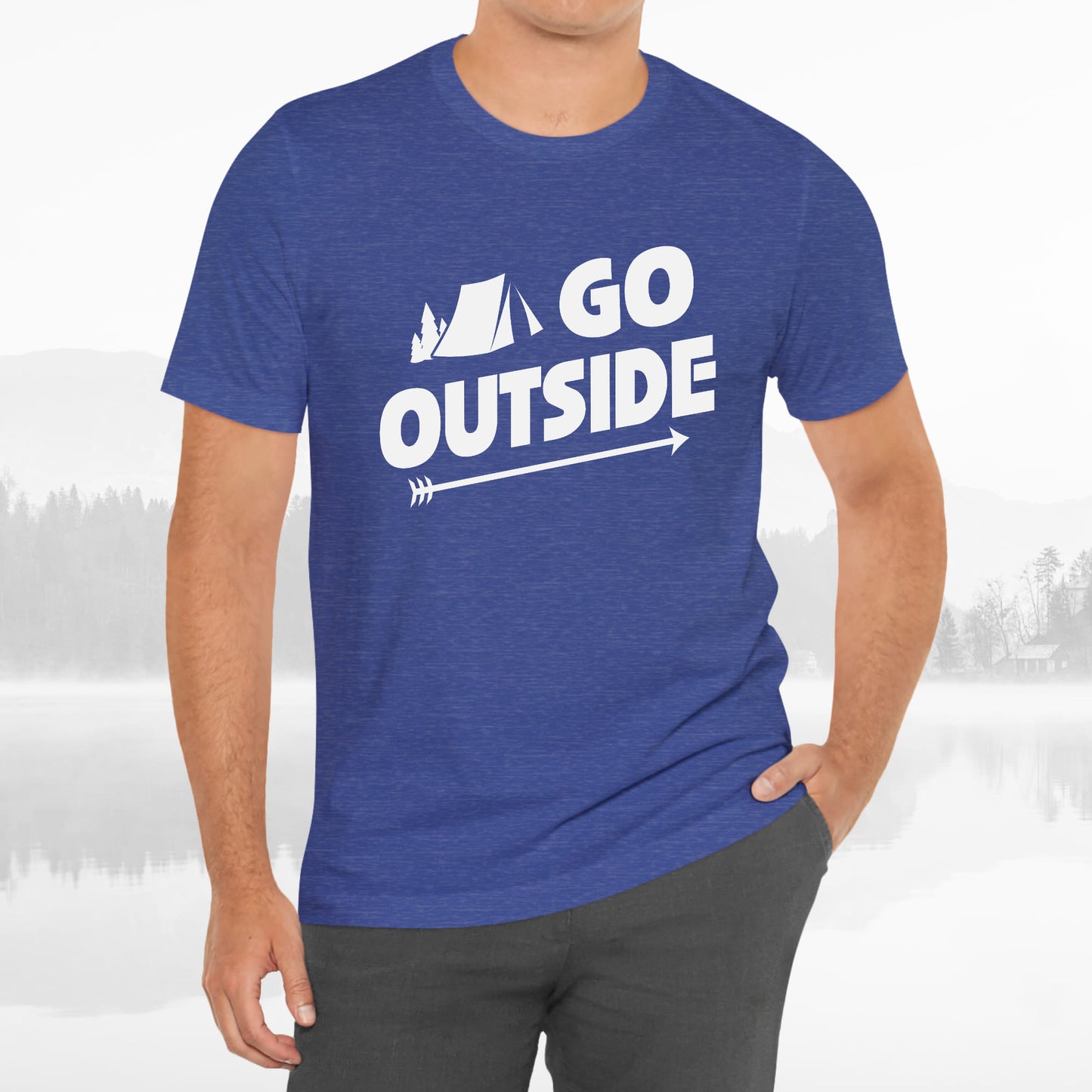 Go Outside Outdoors Hiking Camping Funny Unisex T-Shirt