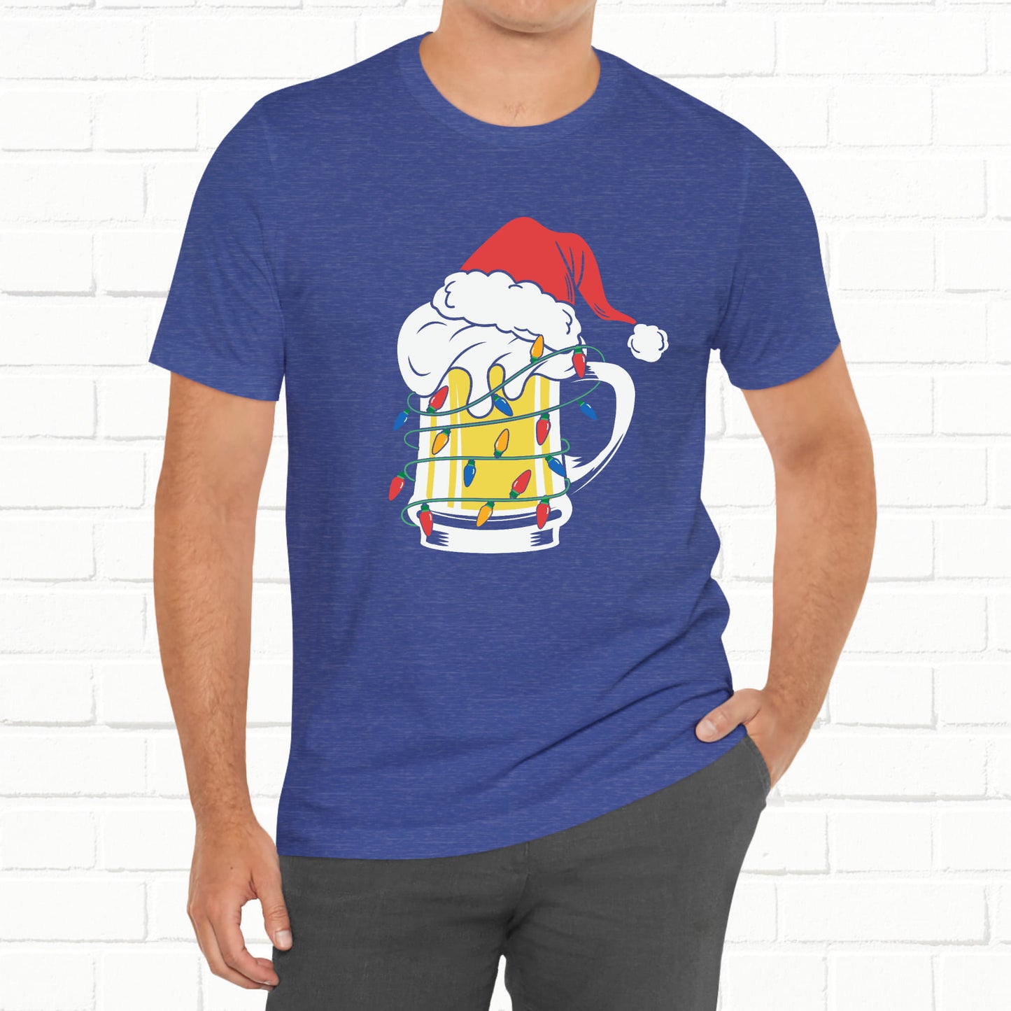 Christmas Beer And Lights Funny Unisex T-Shirt