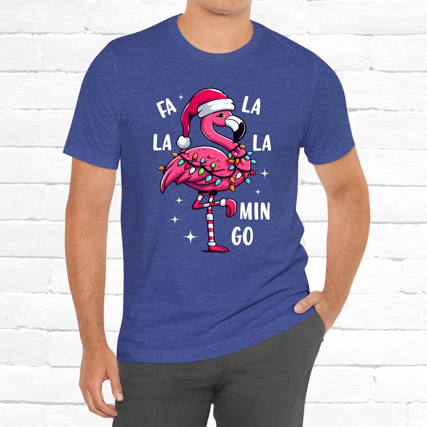 Fa La La-Mingo Funny Flamingo Unisex Christmas T-Shirt