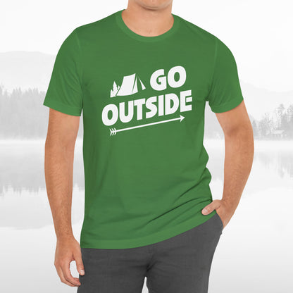 Go Outside Outdoors Hiking Camping Funny Unisex T-Shirt