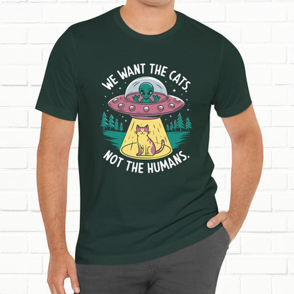 UFO We Want The Cats Funny Unisex T-Shirt