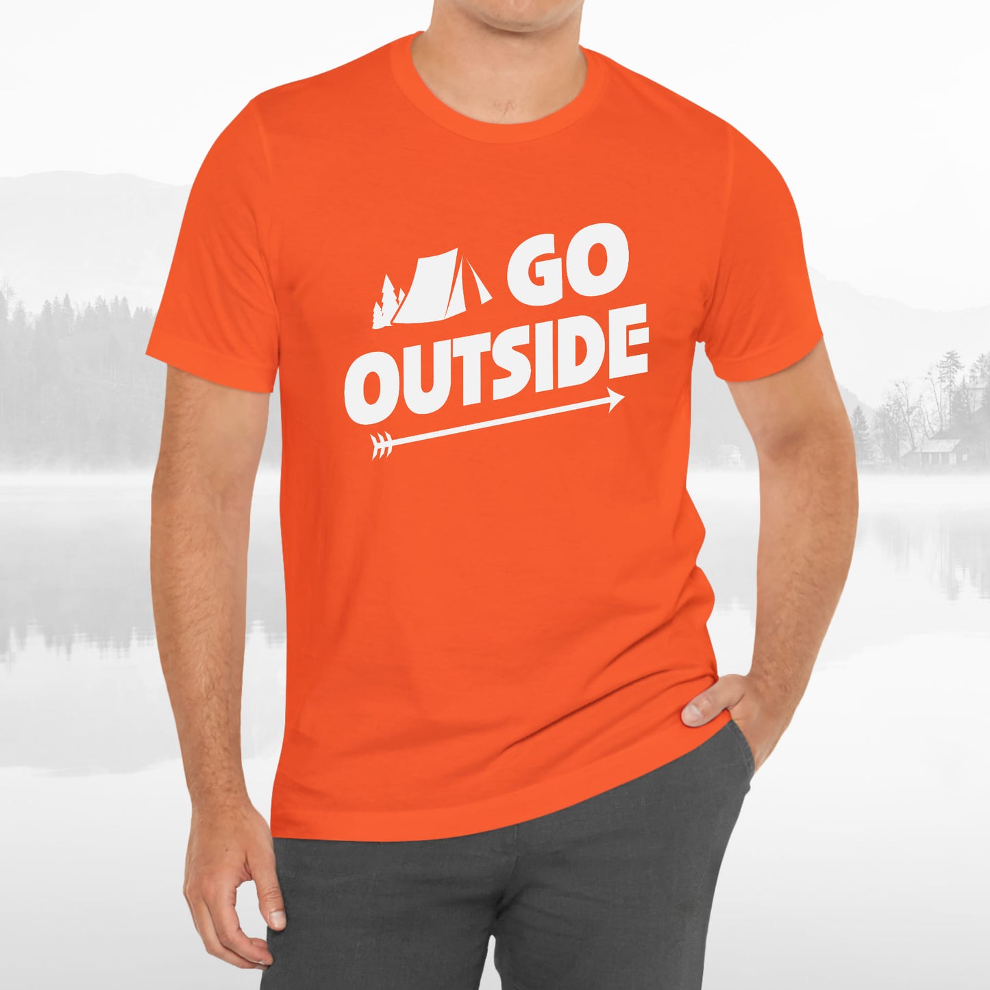 Go Outside Outdoors Hiking Camping Funny Unisex T-Shirt