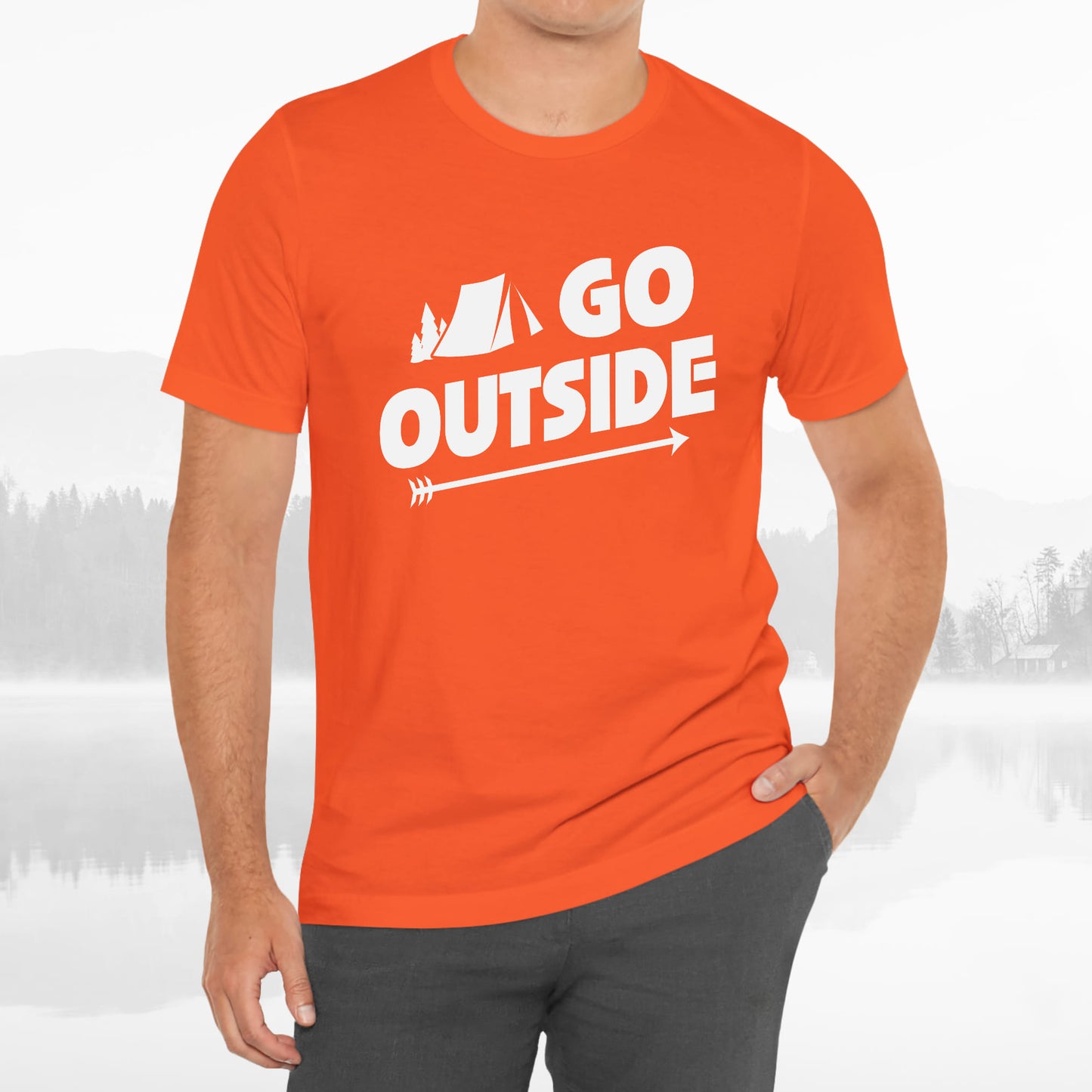 Go Outside Outdoors Hiking Camping Funny Unisex T-Shirt