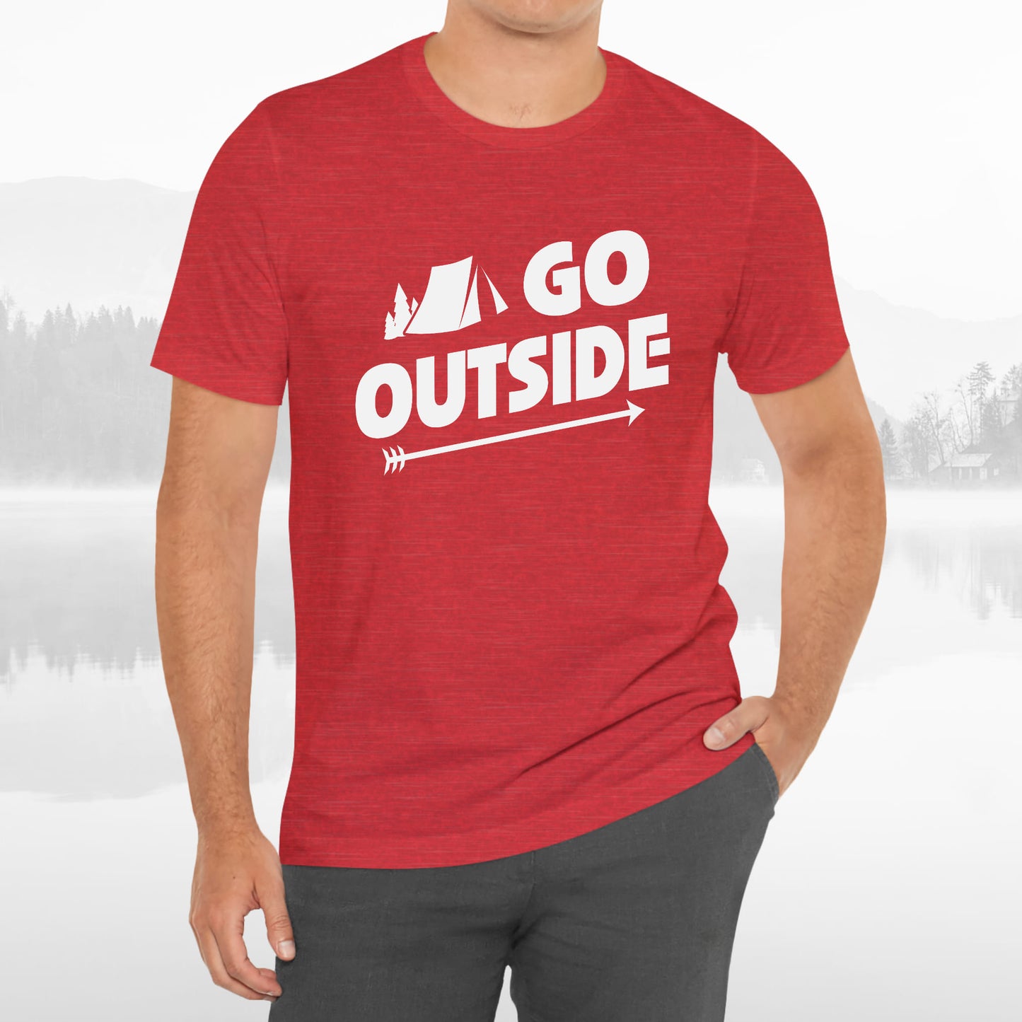 Go Outside Outdoors Hiking Camping Funny Unisex T-Shirt