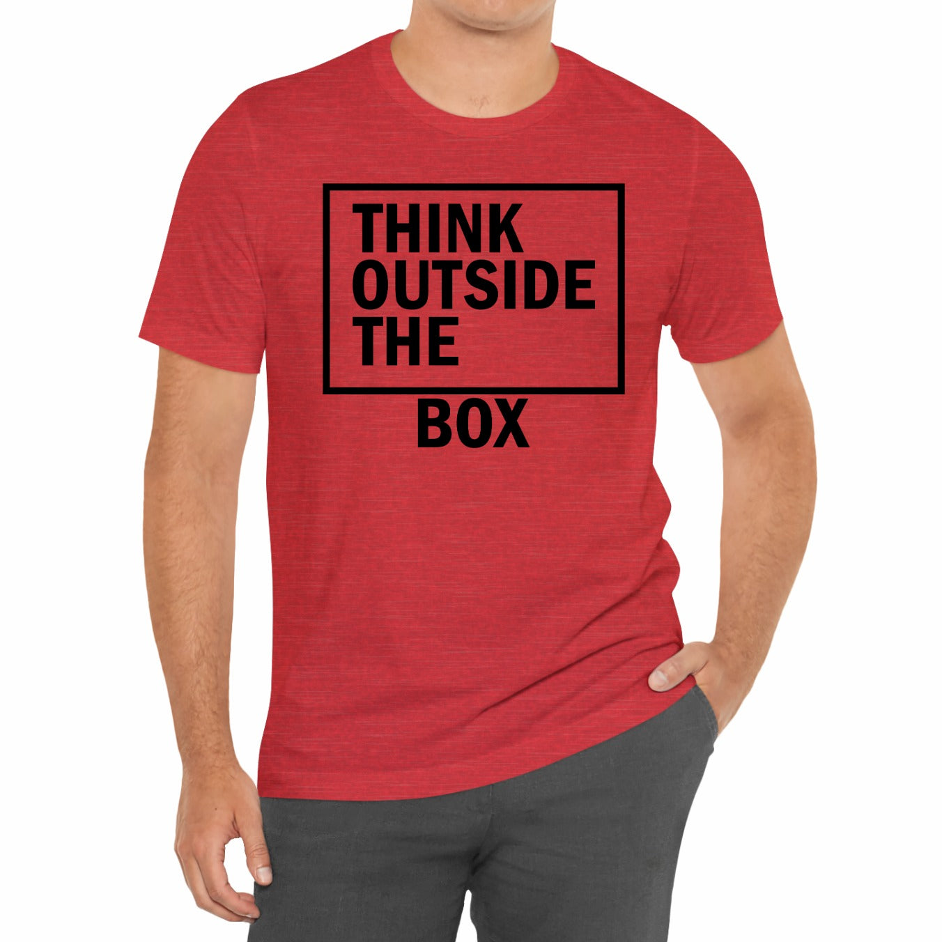 Think Outside The Box Funny Unisex T-Shirt