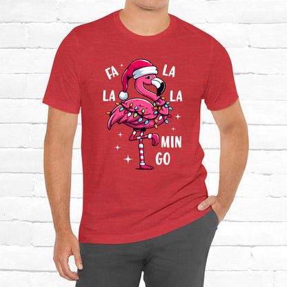 Fa La La-Mingo Funny Flamingo Unisex Christmas T-Shirt