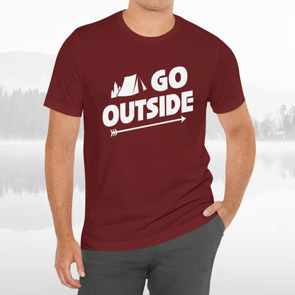Go Outside Outdoors Hiking Camping Touch Grass Unisex T-Shirt
