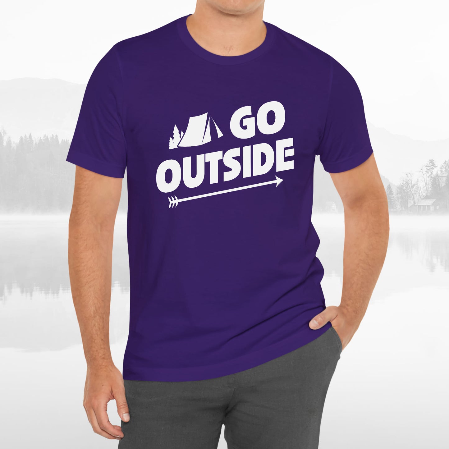 Go Outside Outdoors Hiking Camping Funny Unisex T-Shirt