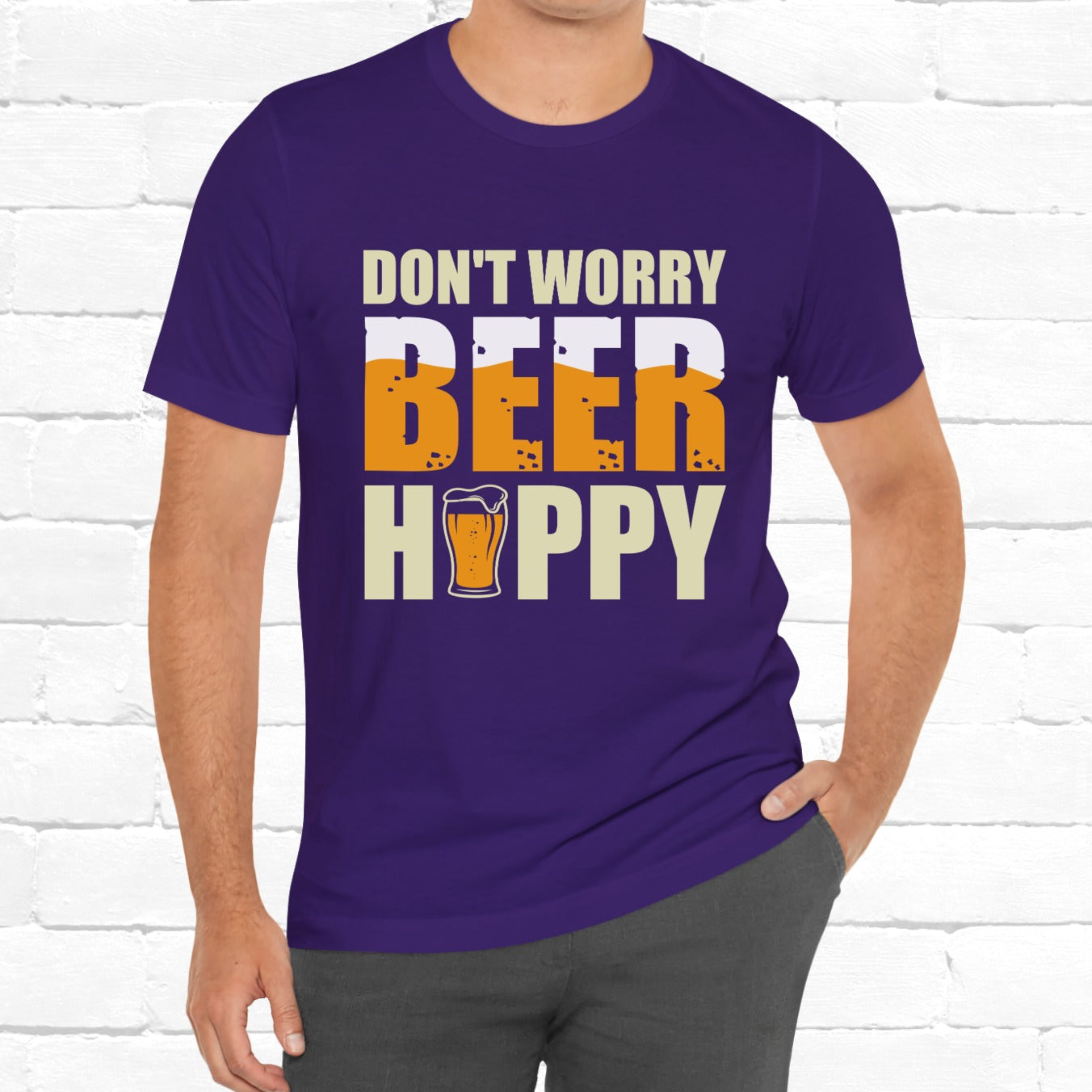 Don't Worry Beer Happy Funny Unisex Beer T-Shirt