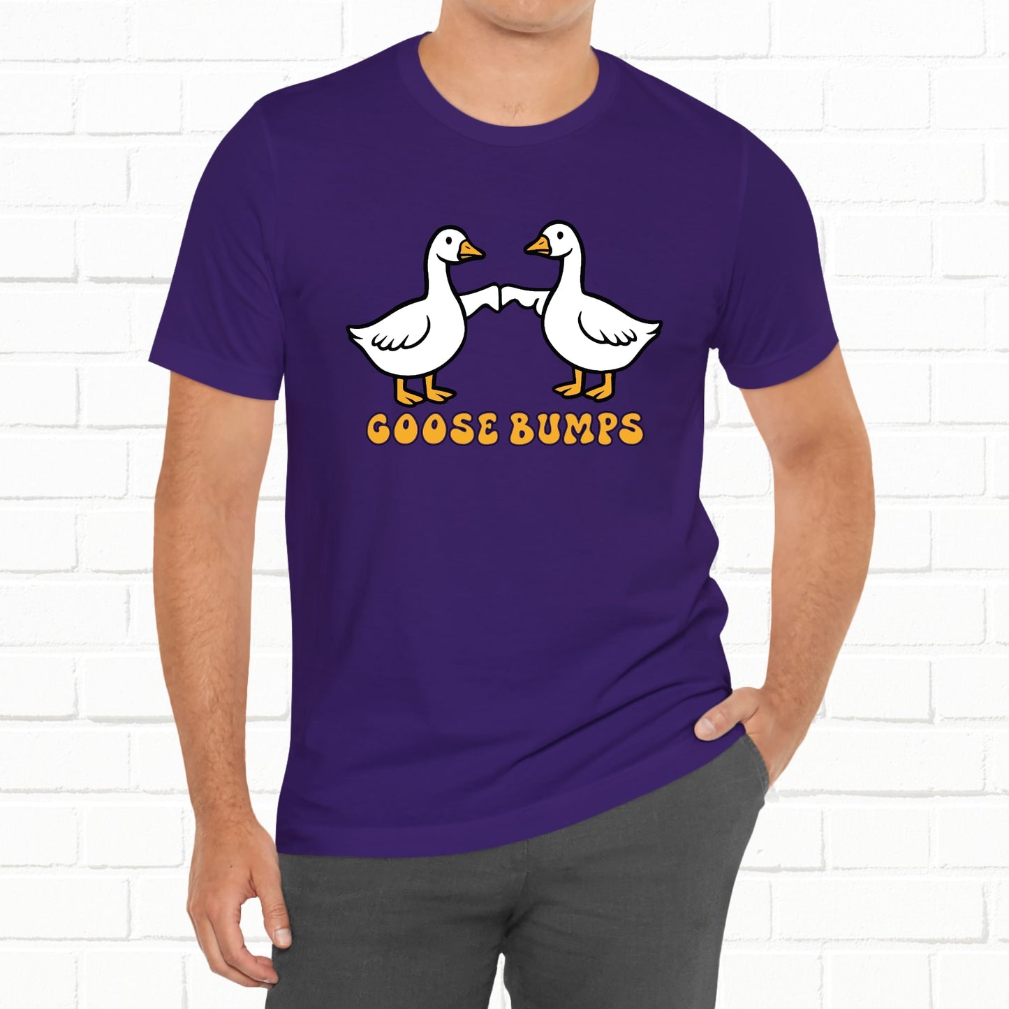 Goosebumps Ducks Geese Fist Pumping Funny Unisex Friendship Good Vibes T-shirt