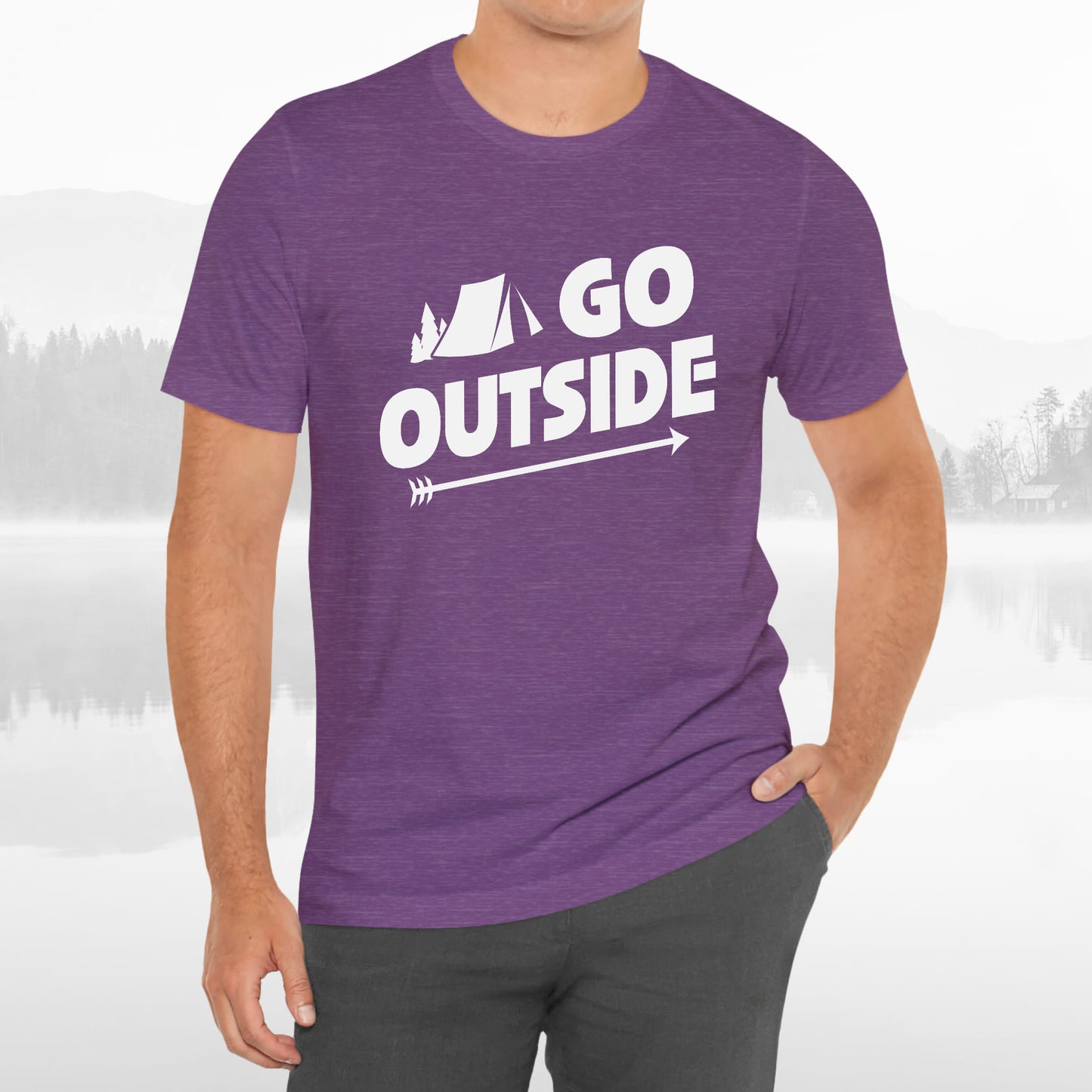 Go Outside Outdoors Hiking Camping Funny Unisex T-Shirt