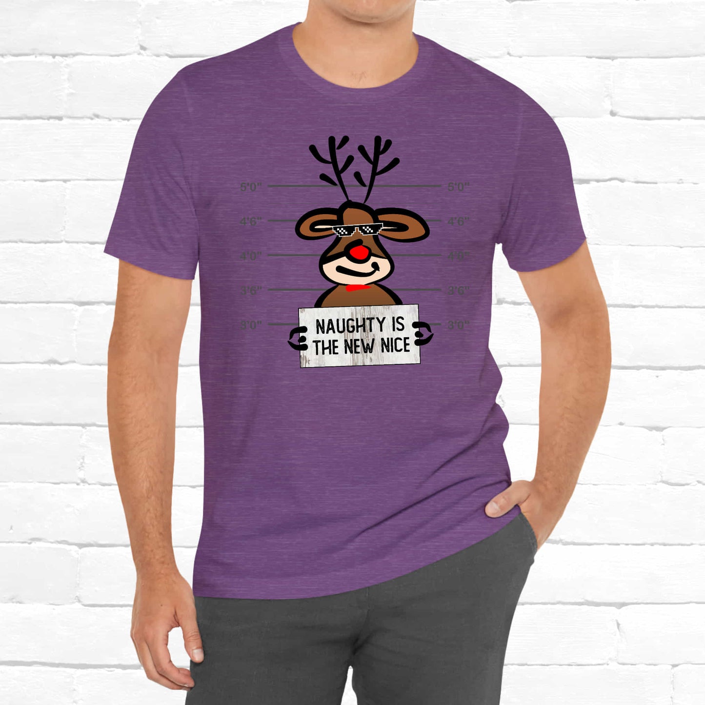 Reindeer Naughty Is The New Nice Funny Christmas Unisex T-Shirt