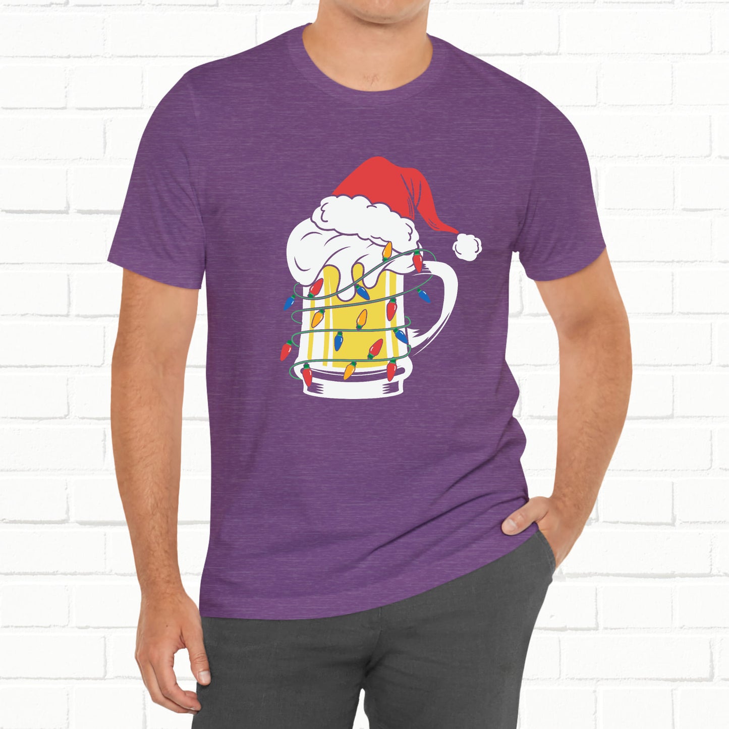 Christmas Beer And Lights Funny Unisex T-Shirt