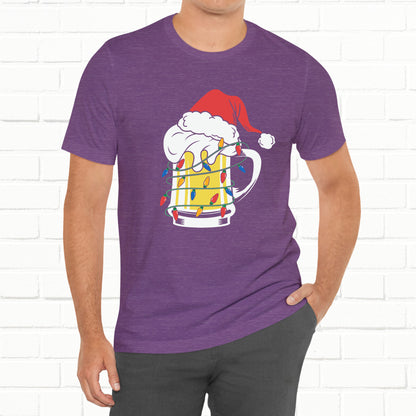 Christmas Beer And Lights Funny Unisex T-Shirt