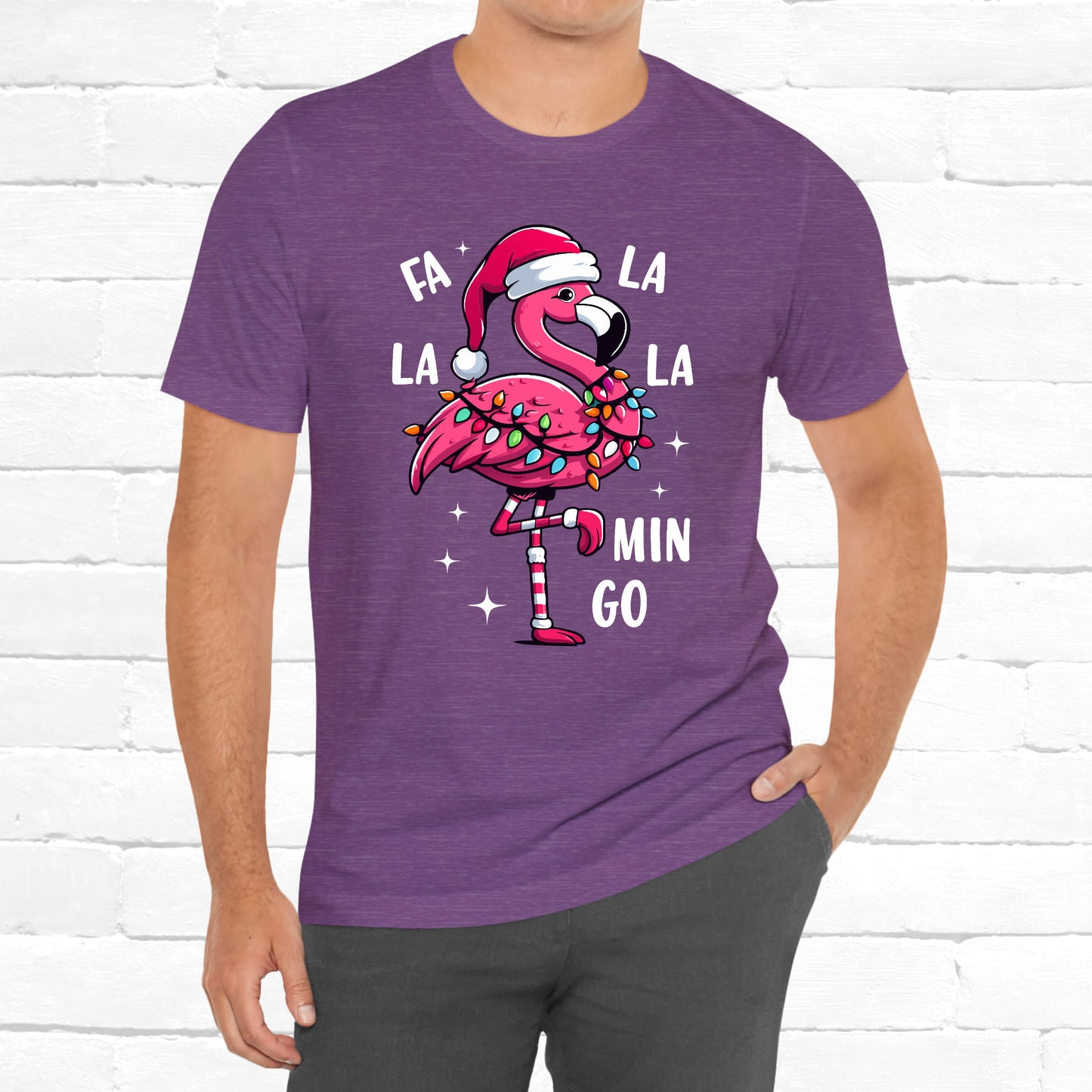 Fa La La-Mingo Funny Flamingo Unisex Christmas T-Shirt
