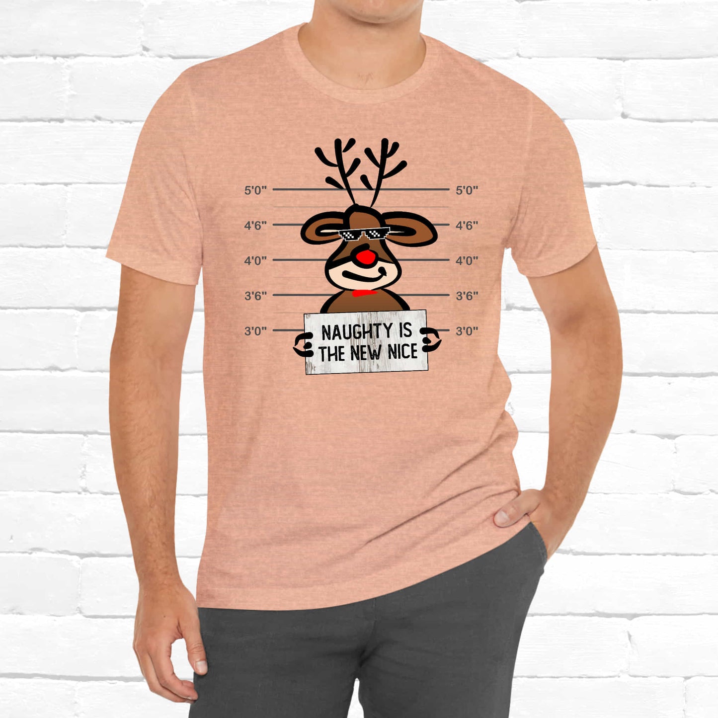 Reindeer Naughty Is The New Nice Funny Christmas Unisex T-Shirt