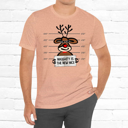 Reindeer Naughty Is The New Nice Funny Christmas Unisex T-Shirt