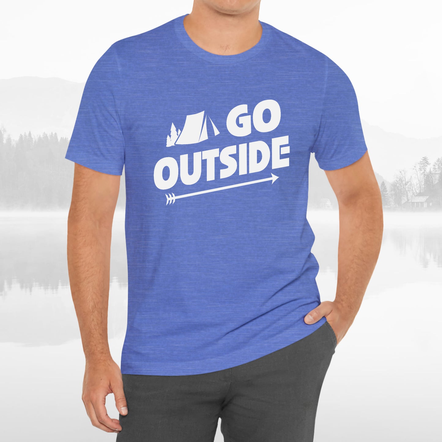 Go Outside Outdoors Hiking Camping Funny Unisex T-Shirt