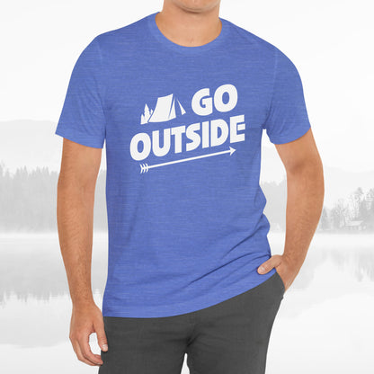 Go Outside Outdoors Hiking Camping Funny Unisex T-Shirt