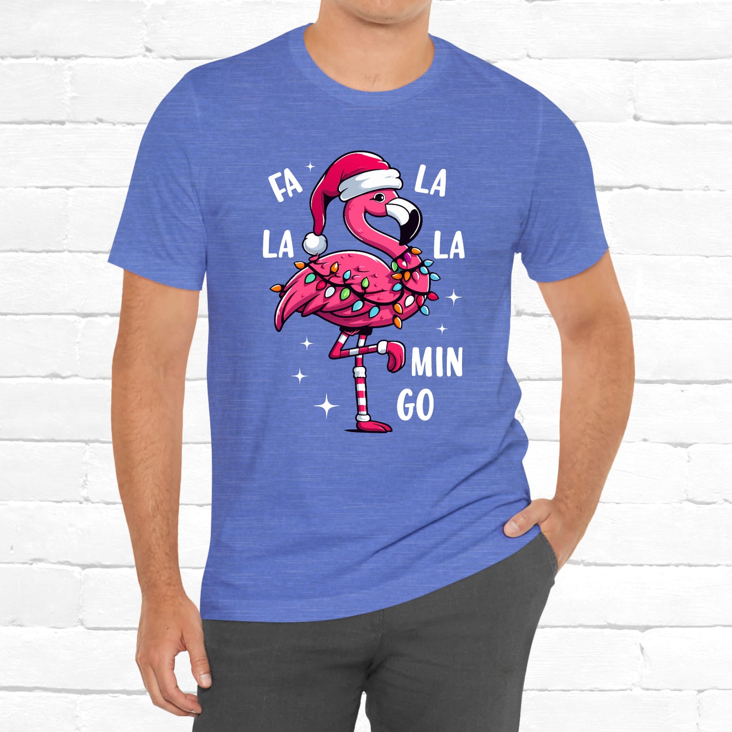 Fa La La-Mingo Funny Flamingo Unisex Christmas T-Shirt