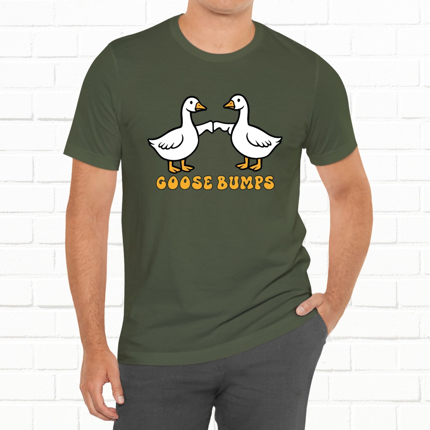 Goosebumps Ducks Geese Fist Pumping Funny Unisex Friendship Good Vibes T-shirt