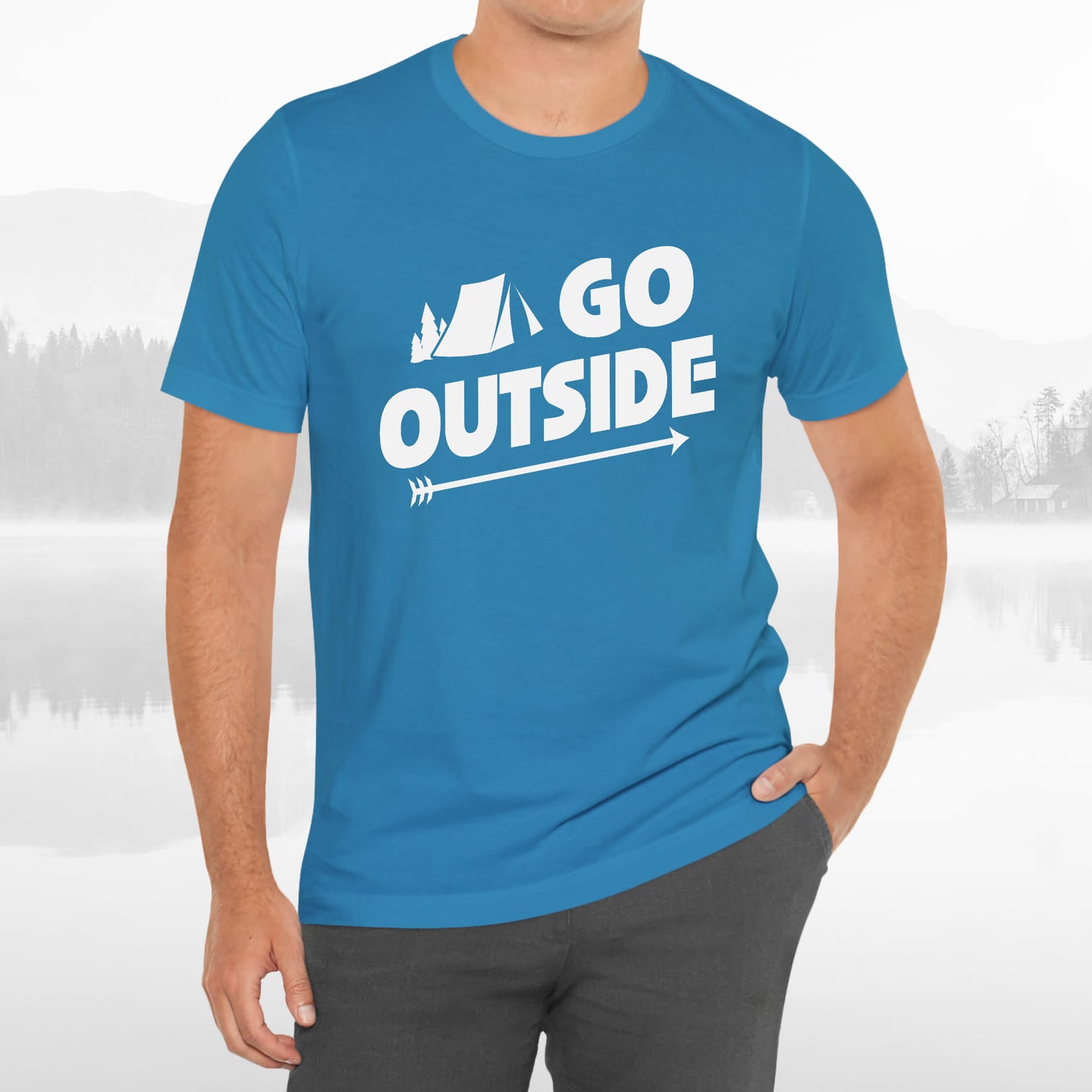 Go Outside Outdoors Hiking Camping Funny Unisex T-Shirt